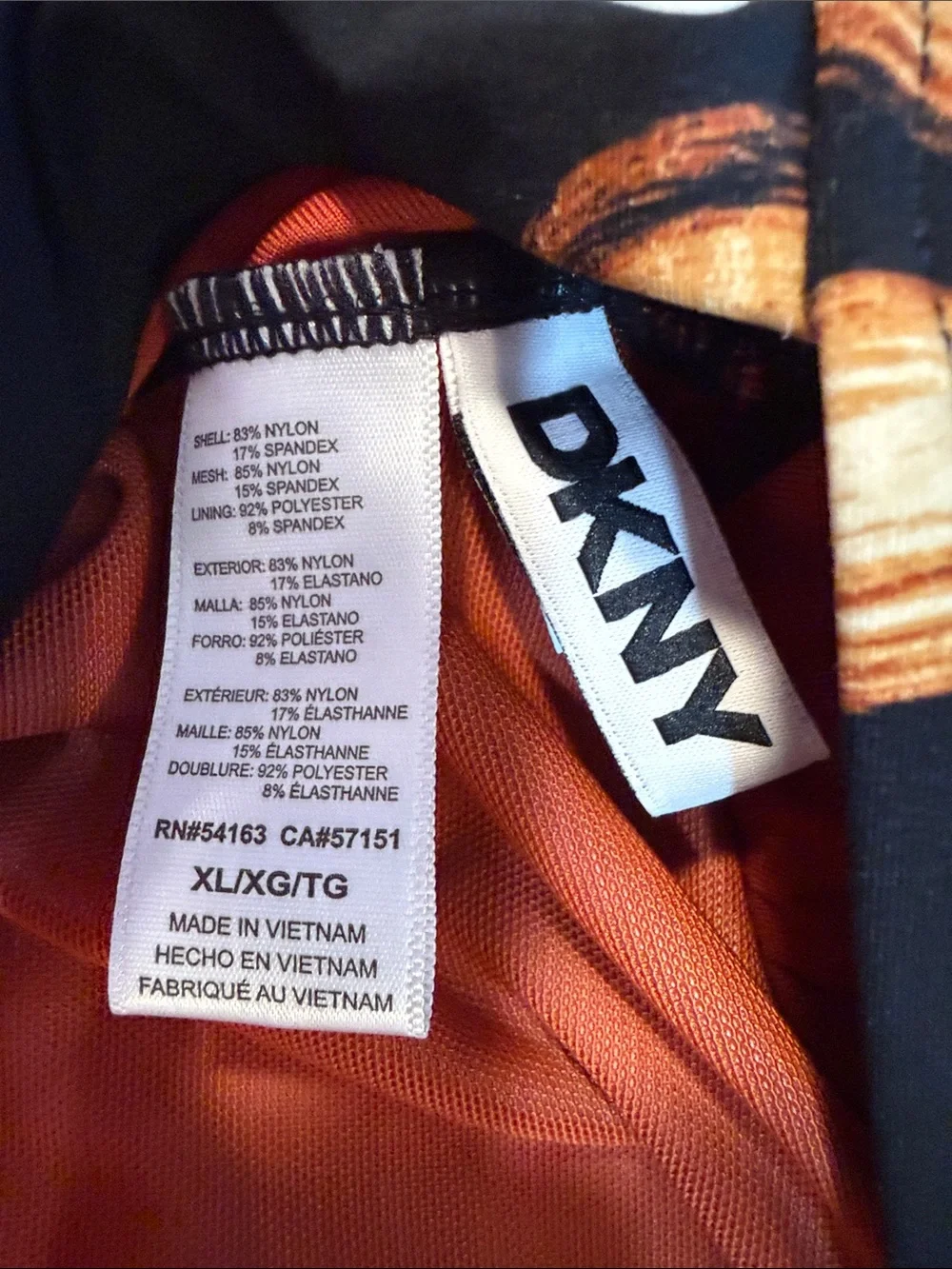 🖤🤎 NWT - DKNY One-Piece Swimsuit XL NWT Halter Tummy Control Designer Swimwear - Picture 6 of 6